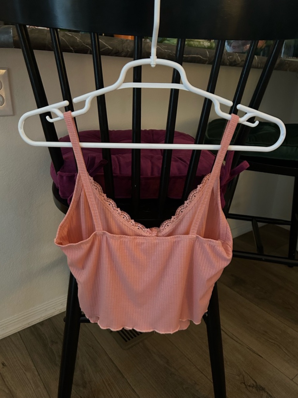 SHEIN Pink Ribbed Button-Front Cami Tank - Picture 5 of 10
